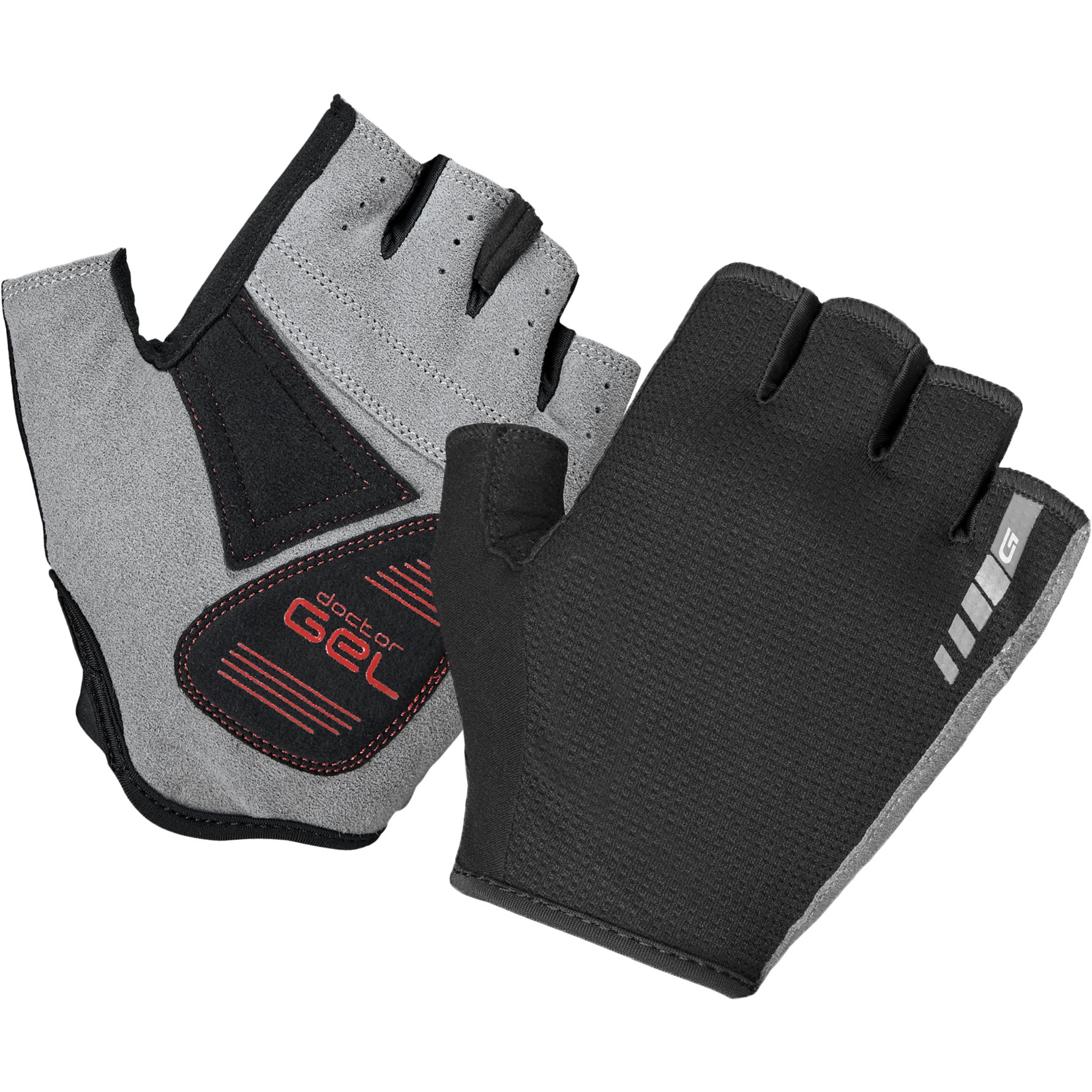 Produktbild von GripGrab EasyRider Gepolsterte Kurzfinger Handschuhe - Black