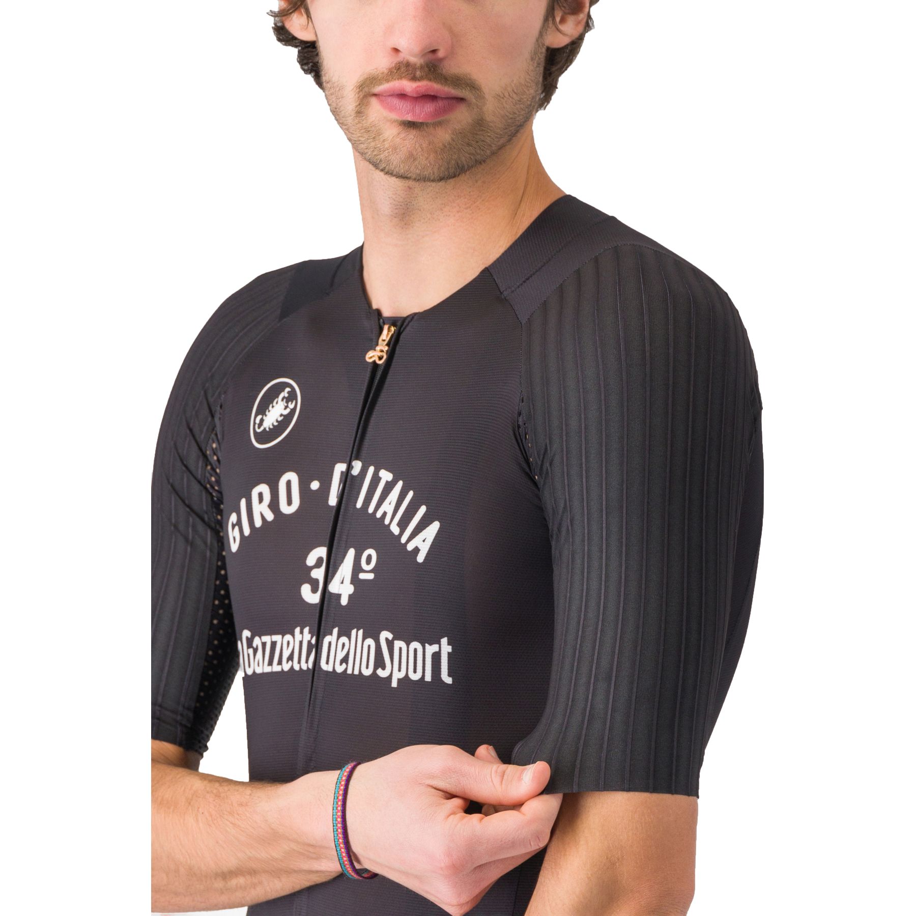 Castelli Giro d'Italia Vintage Maglia Nera 34 Short Sleeve Jersey