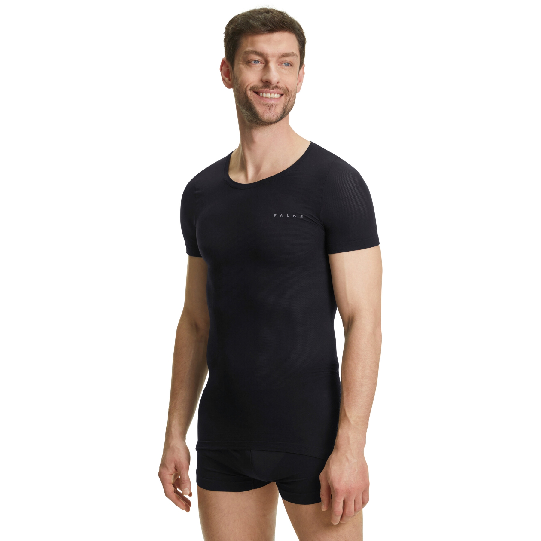 Image of Falke Ultralight Cool Short Sleeve Shirt Men - black 3000
