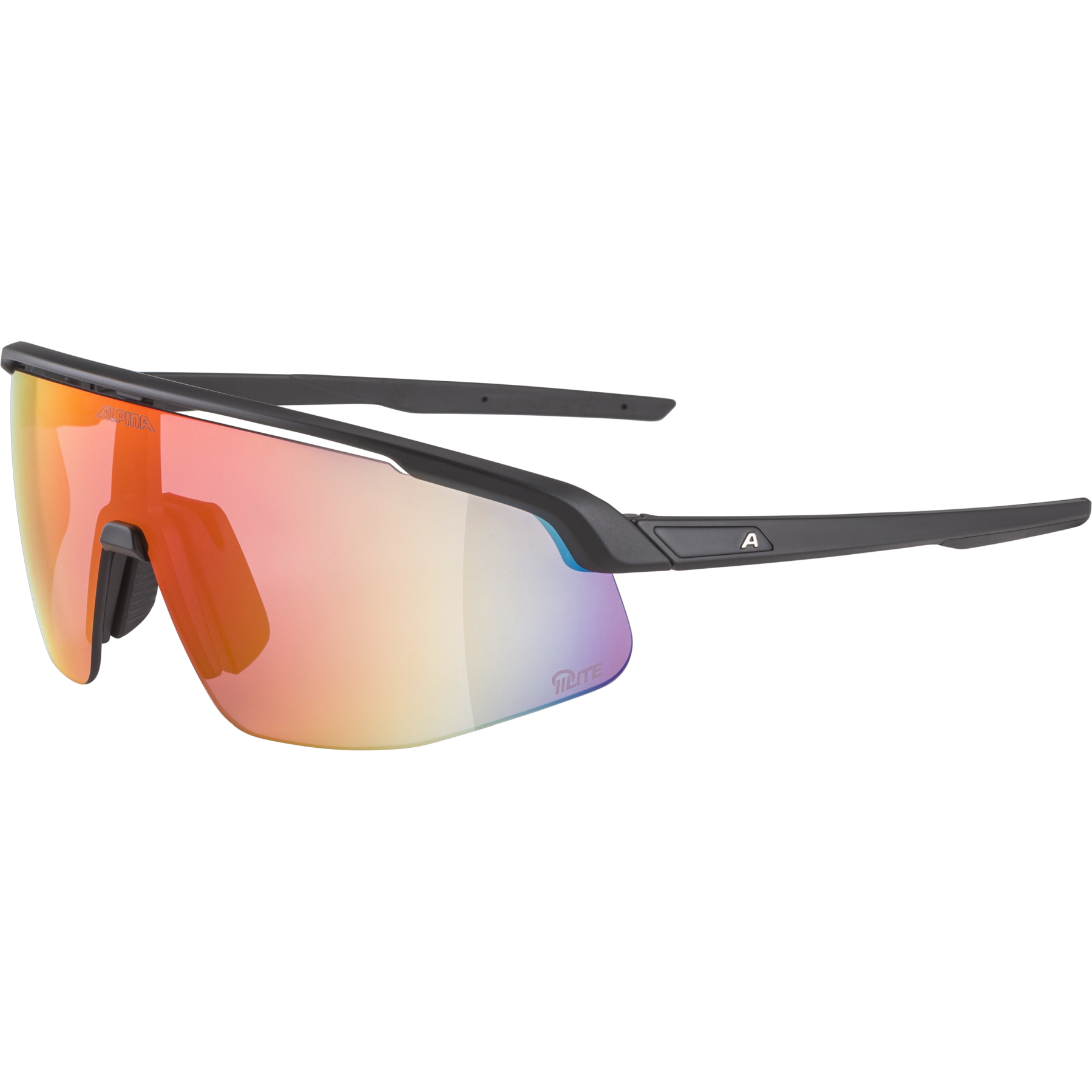 Picture of Alpina Turbo Pro Q-Lite Glasses - black matt/pink I red mirror