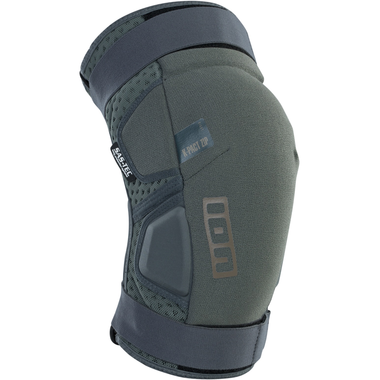 Image of ION Bike Protection K-Pact Zip Knee Guards - Thunder Grey