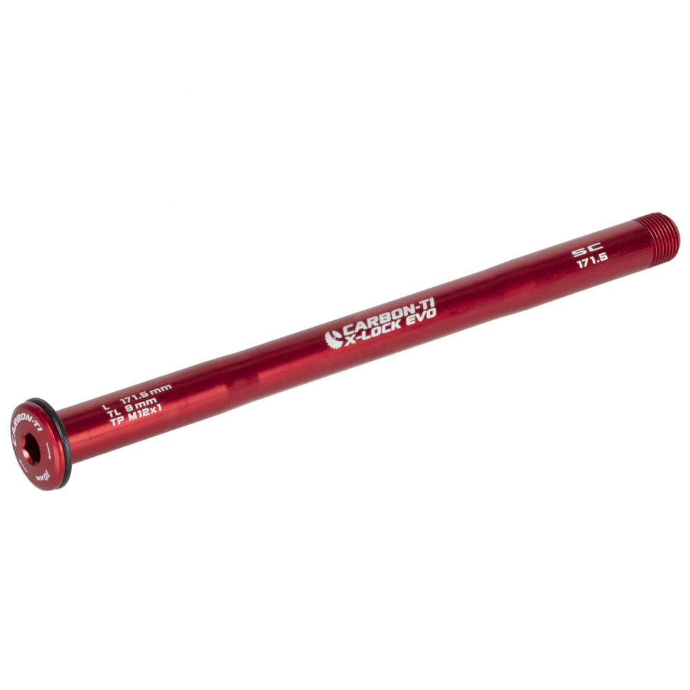Carbon-Ti X-Lock EVO через ось - 12x148 мм, Диаметр - 12x1,0 мм - Длина 178,5 мм - красный