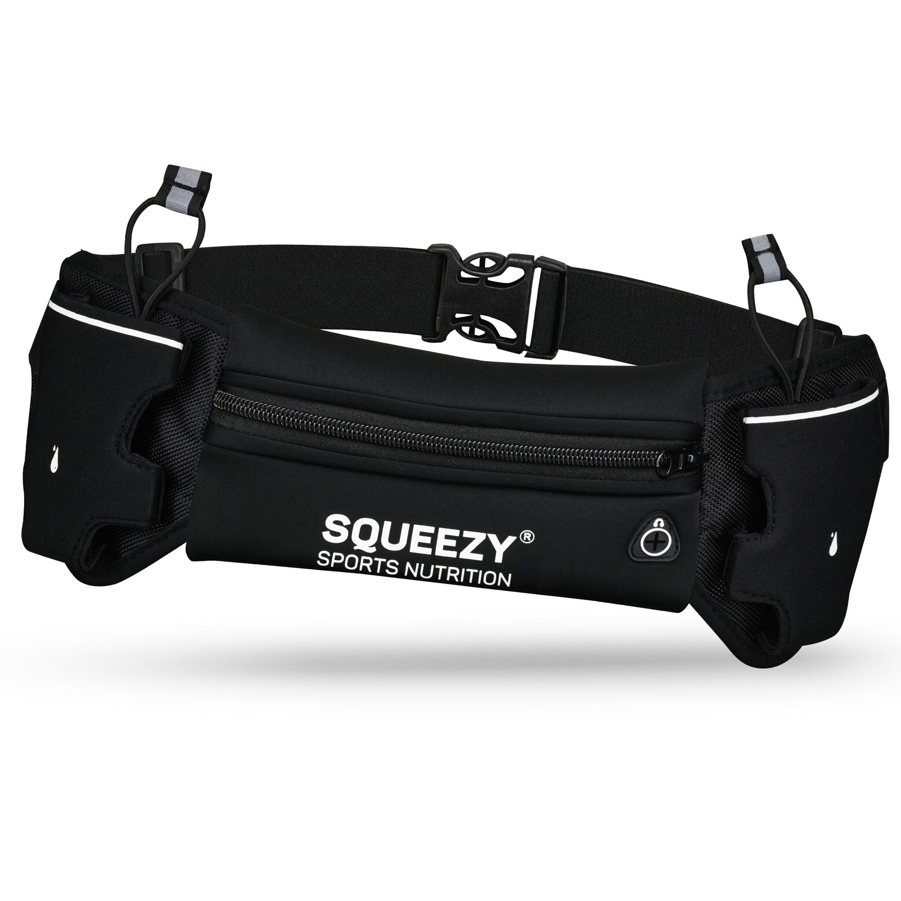 Photo produit de Squeezy Ceinture de Course avec 2 Poches pour Bouteilles
