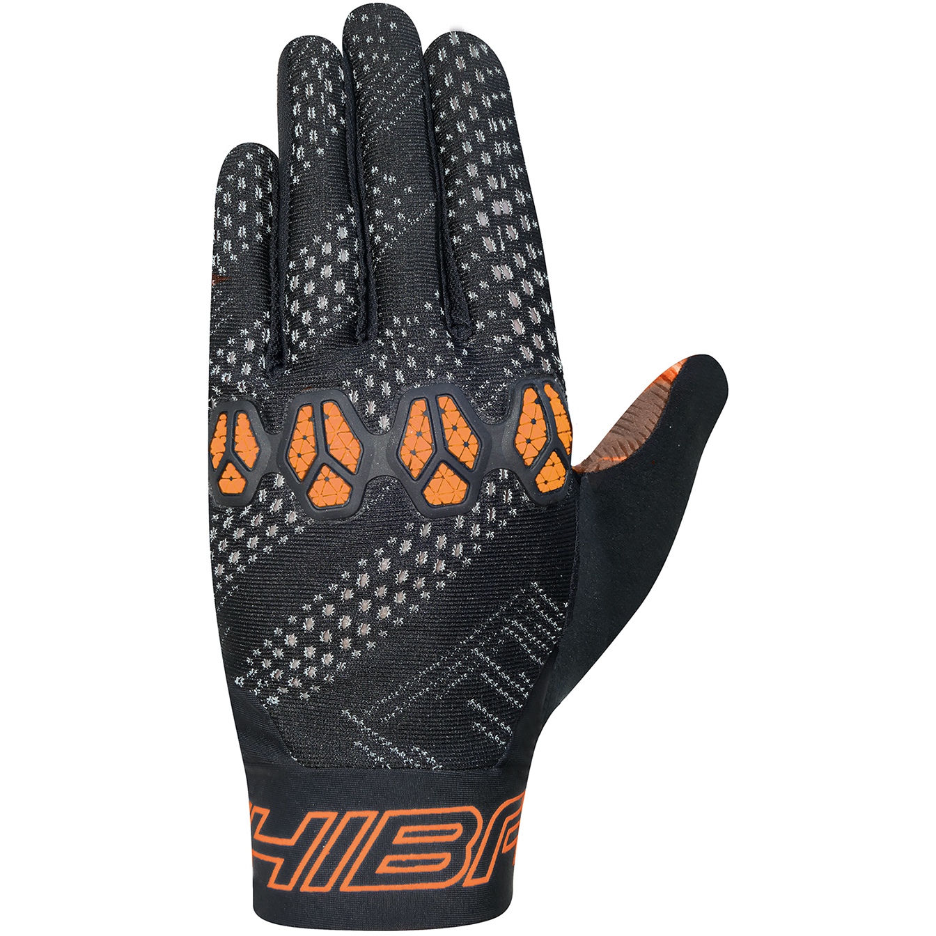 Image of Chiba Trinity Youth Cycling Gloves - black/orange