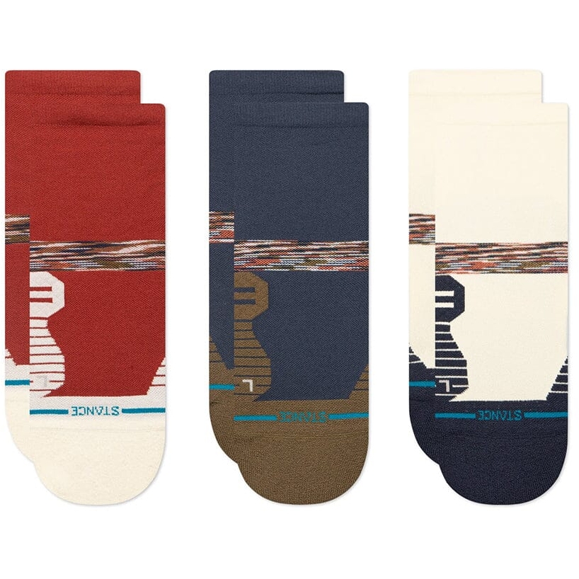 Productfoto van Stance Riveen Light Quarter Sokken Unisex Set van 3 - rust