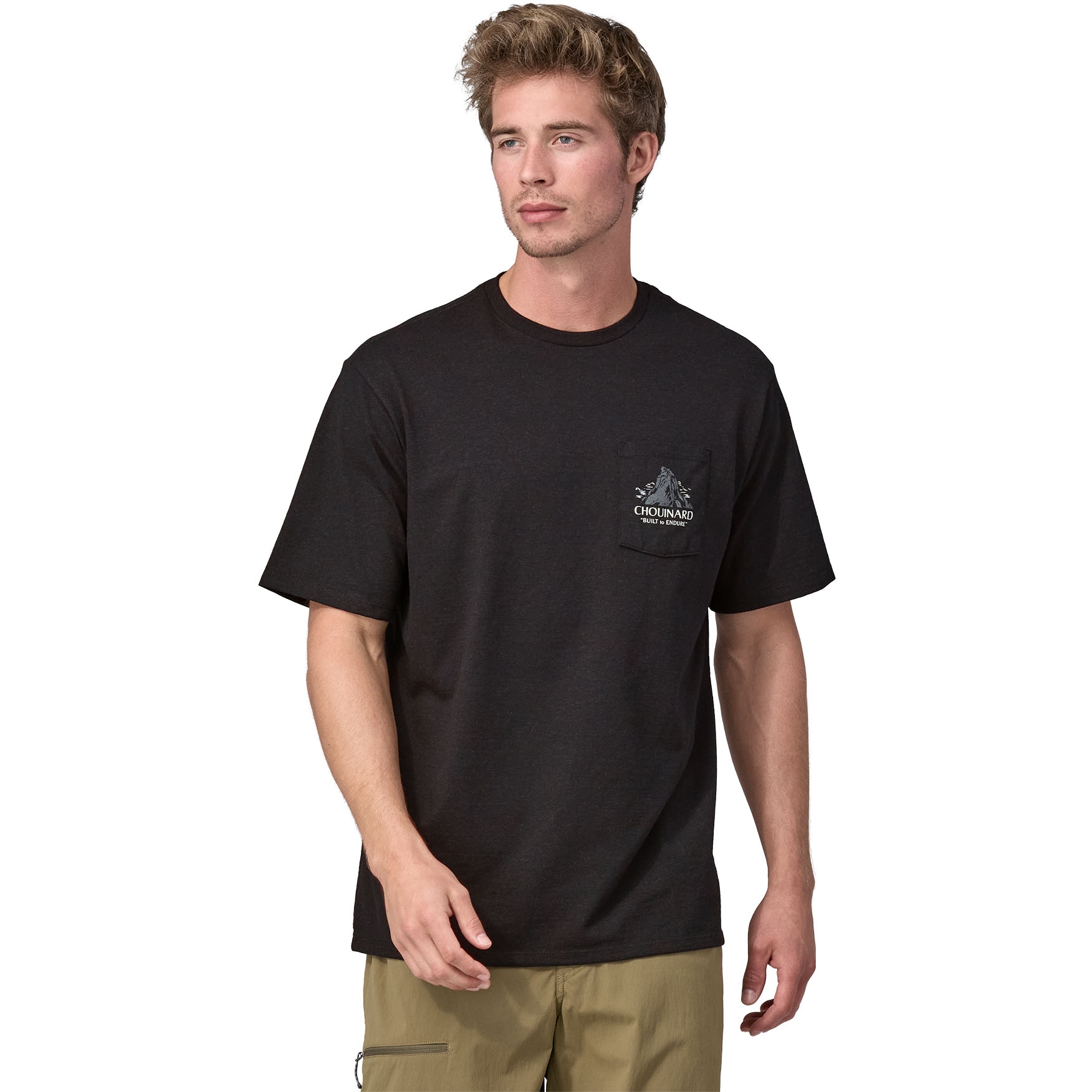 Photo produit de Patagonia T-Shirt Homme - Chouinard Crest Pocket Responsibili-Tee - Ink Black