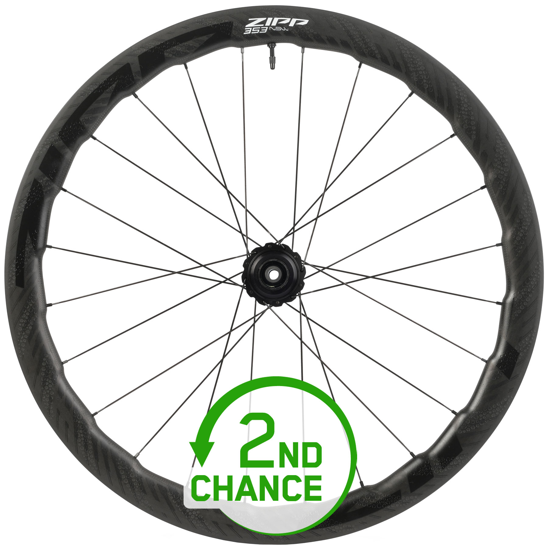 Productfoto van ZIPP 353 NSW Disc Achterwiel | Carbon | Tubeless | Centerlock - 12x142mm - zwart - B-Keus - SC001