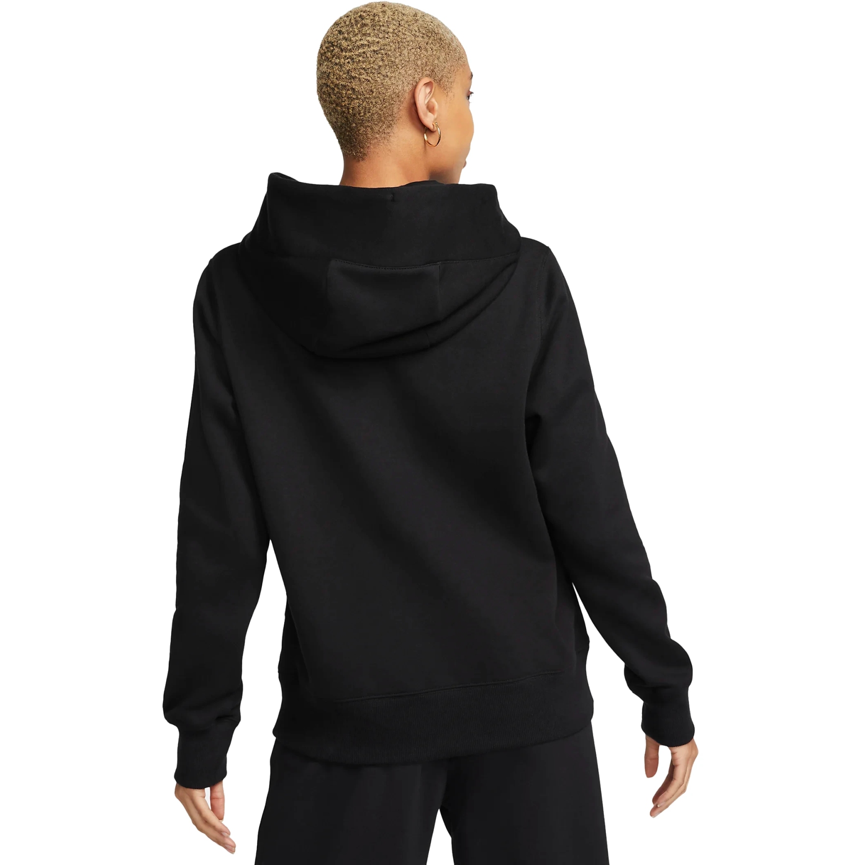 Plain black nike hoodie womens best sale