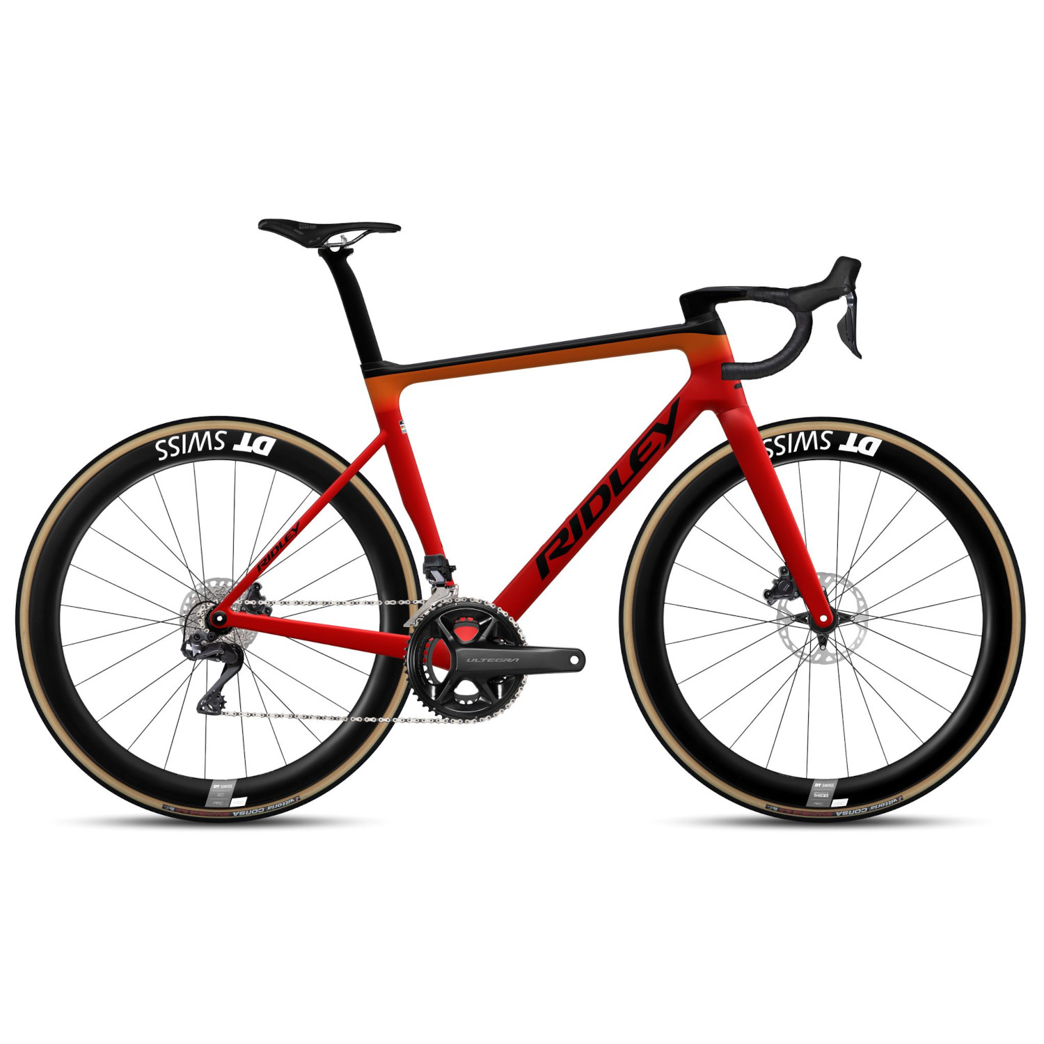 Productfoto van Ridley FALCN RS - Ultegra Di2 - Carbon Racefiets - 2024 - black / red / orange