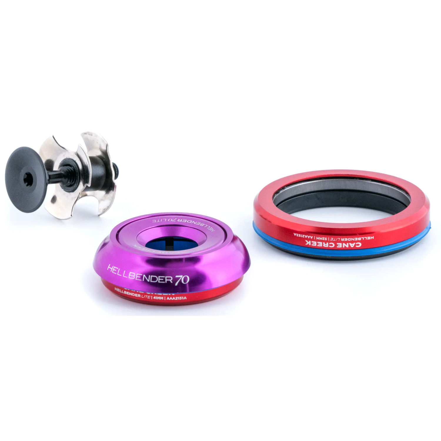 Bild von Cane Creek Hellbender 70 Lite Tapered Steuersatz - IS42/28.6 | IS52/40 - lila