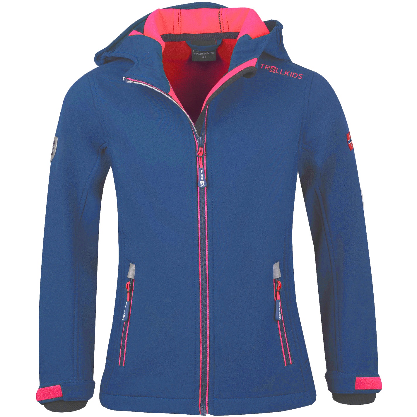 Picture of Trollkids Trollfjord Jacket Girls - midnight blue/coral