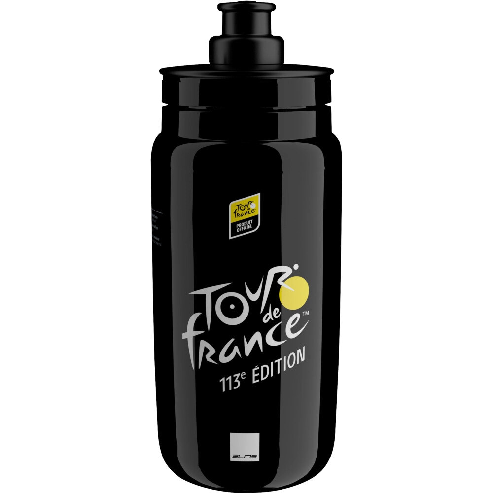 Фляга Elite Fly Tour de France 550 мл, черная с картой
