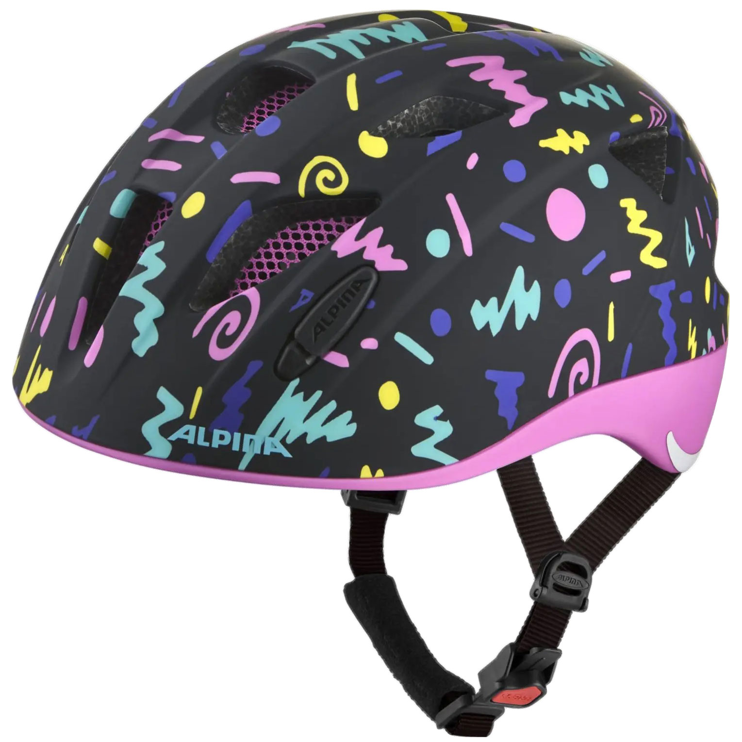 Picture of Alpina Ximo Flash Kids Helmet - black-confetti matt