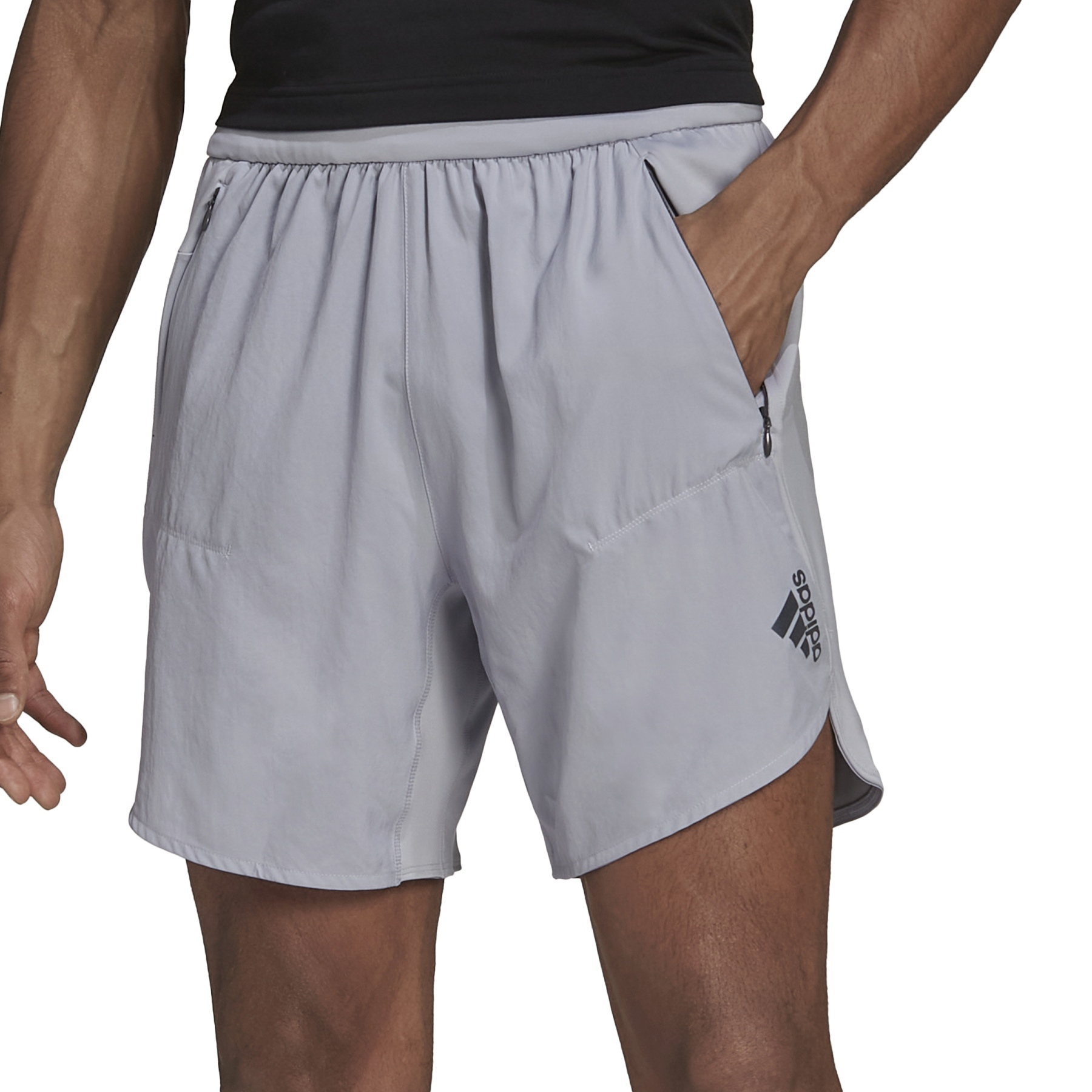 Picture of adidas Designed for Training Shorts Men - halo silver HC4251