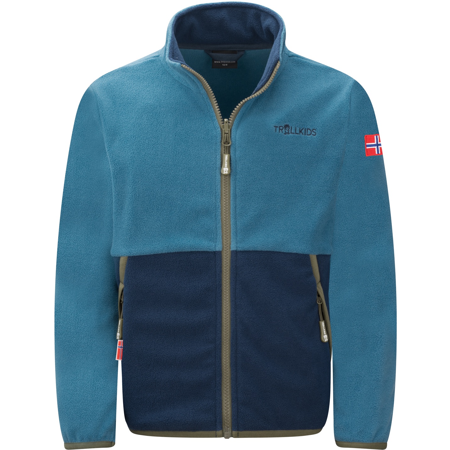 Bild von Trollkids Storfjord Fleecejacke Kinder - dark marine/mystic blue/pine green