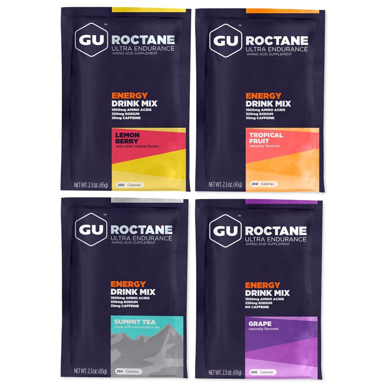 Picture of GU Roctane Energy Drink Mix - Carbohydrate Electrolyte Beverage Powder - 5x65g