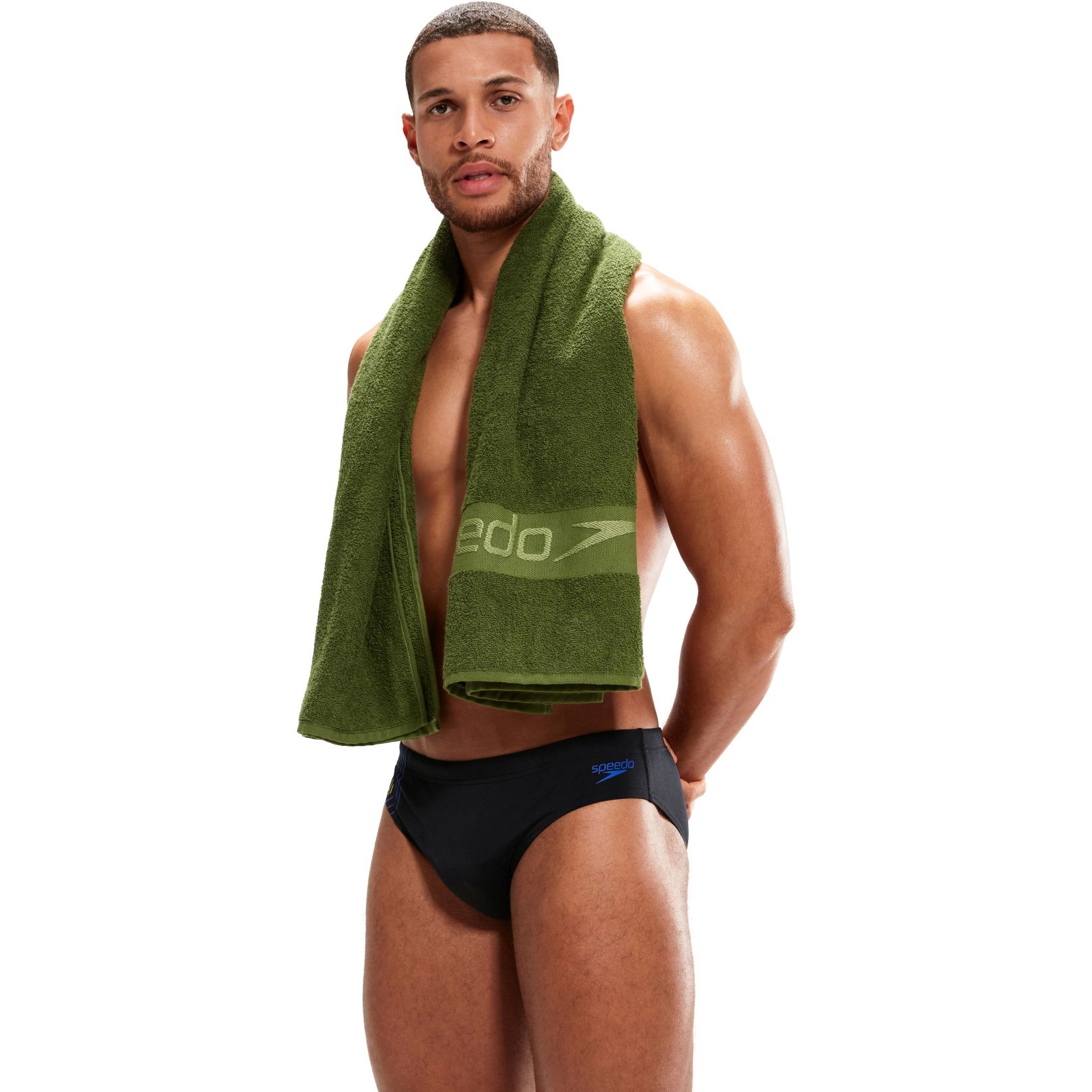 Speedo Tech Panel 7cm Swim Briefs Men - black/chroma blue/spritz