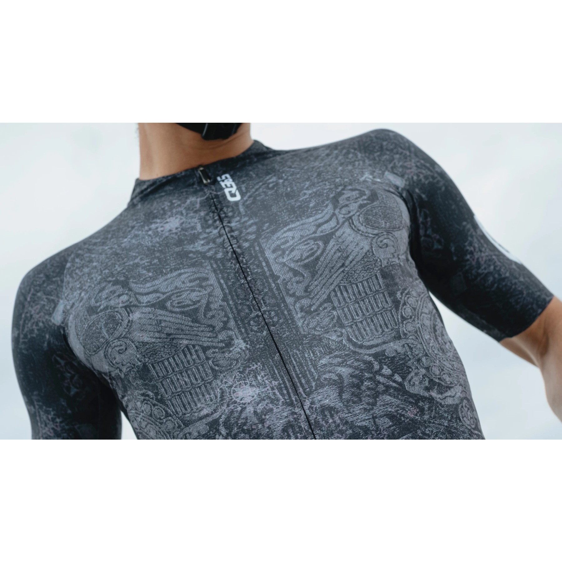 Q36.5 Gregarius Pro Damask Short Sleeve Jersey Men - damask black