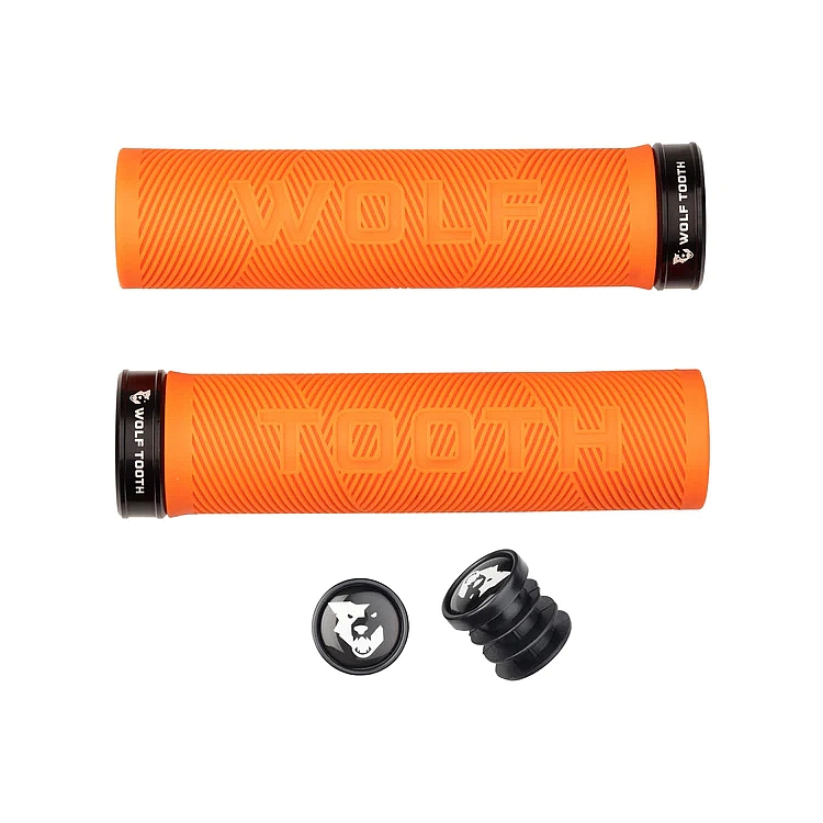 Picture of Wolf Tooth ECHO Lock-On Grips - orange / black