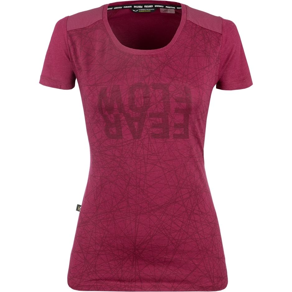 Produktbild von Salewa Alpine Hemp Print T-Shirt Damen - rhodo red 6360