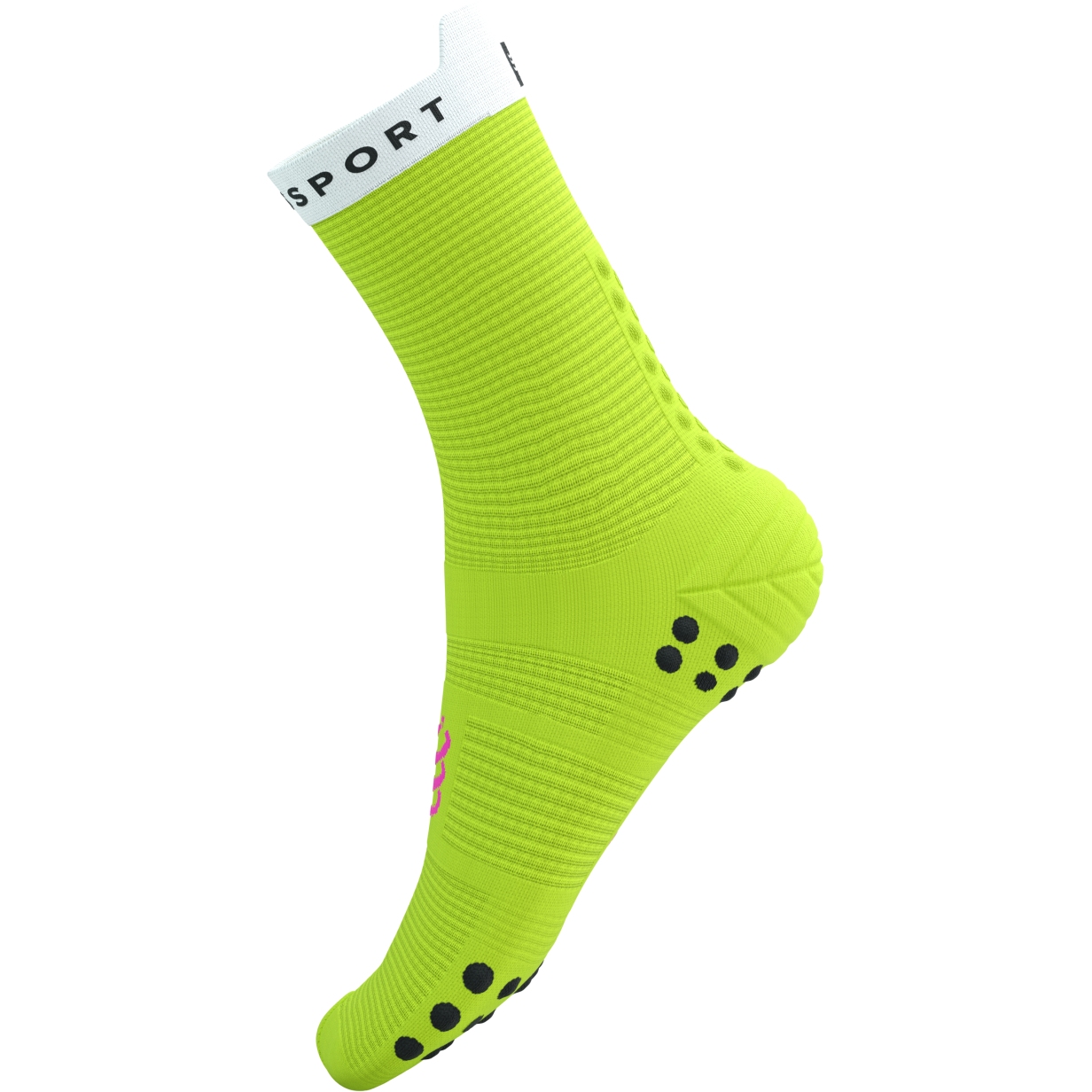 Calcetines COMPRESSPORT Pro Racing Socks V4.0 Run High Rosa Fluor