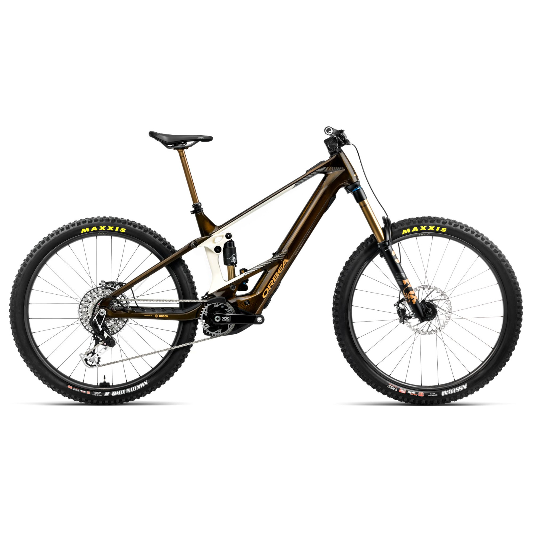 Produktbild von Orbea WILD M-LTD - E-MTB - 2025 - Caramel Carbon View (gloss) - Cream White (matt)