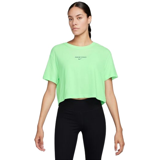 Nike Pro Dri FIT Short Sleeve Crop T Shirt Women vapor green FV4298 376