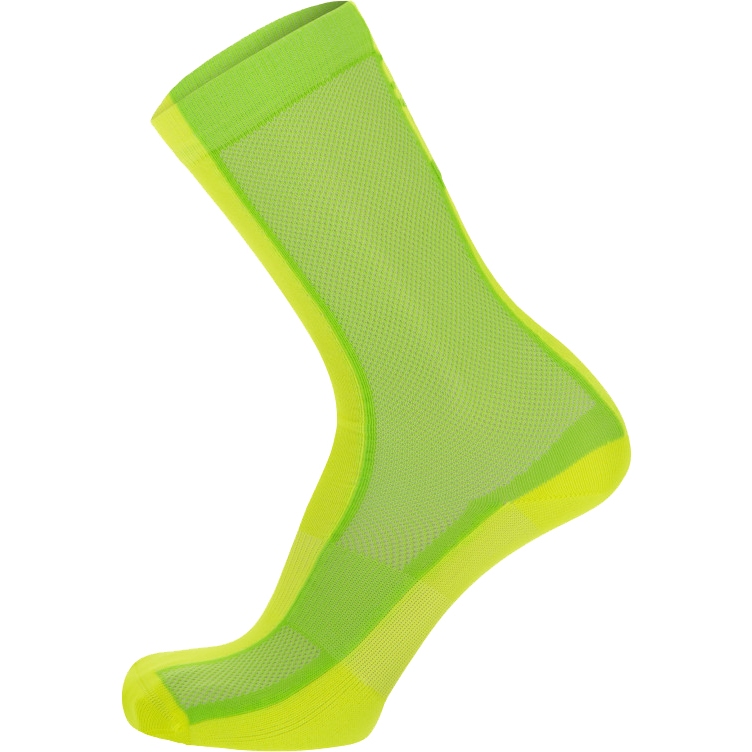 Picture of Santini Puro High Profile Cycling Socks 1S652QSKPURO - neon green VF