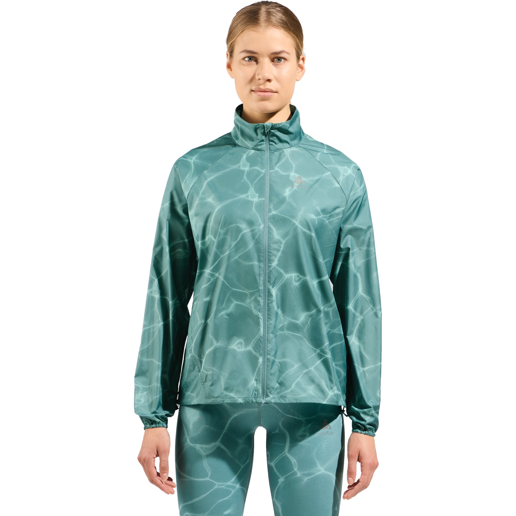 Produktbild von Odlo Zeroweight Laufjacke mit Print Damen - arctic