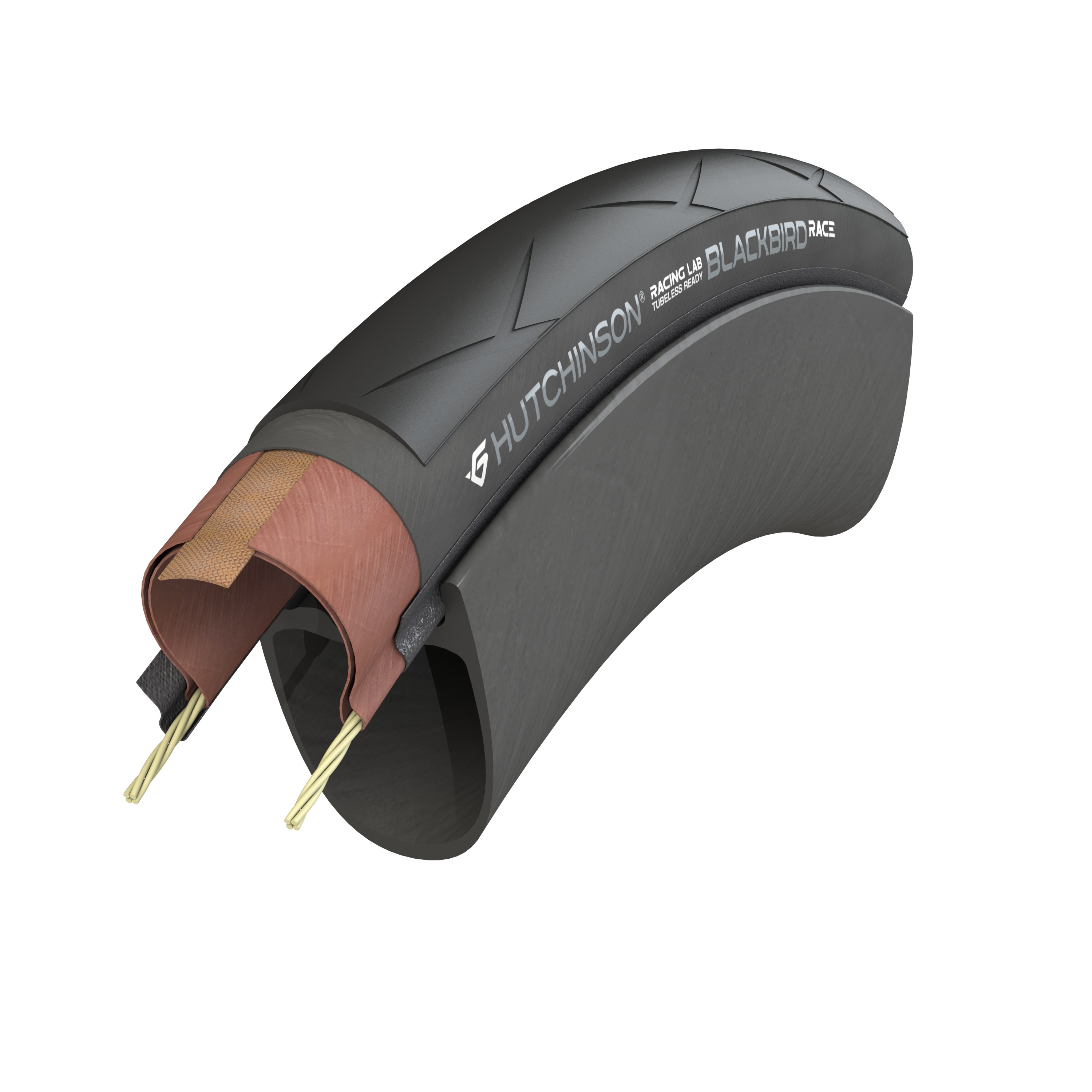 Hutchinson Blackbird Race Tubeless Folding Hookless Road Tyre - 700c