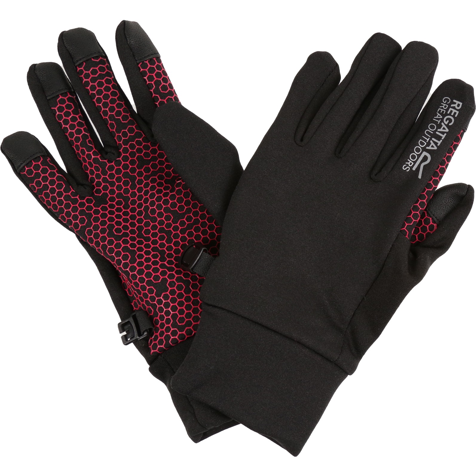 Produktbild von Regatta Grippy Handschuhe II Kinder - Black/Pink Potion WIG