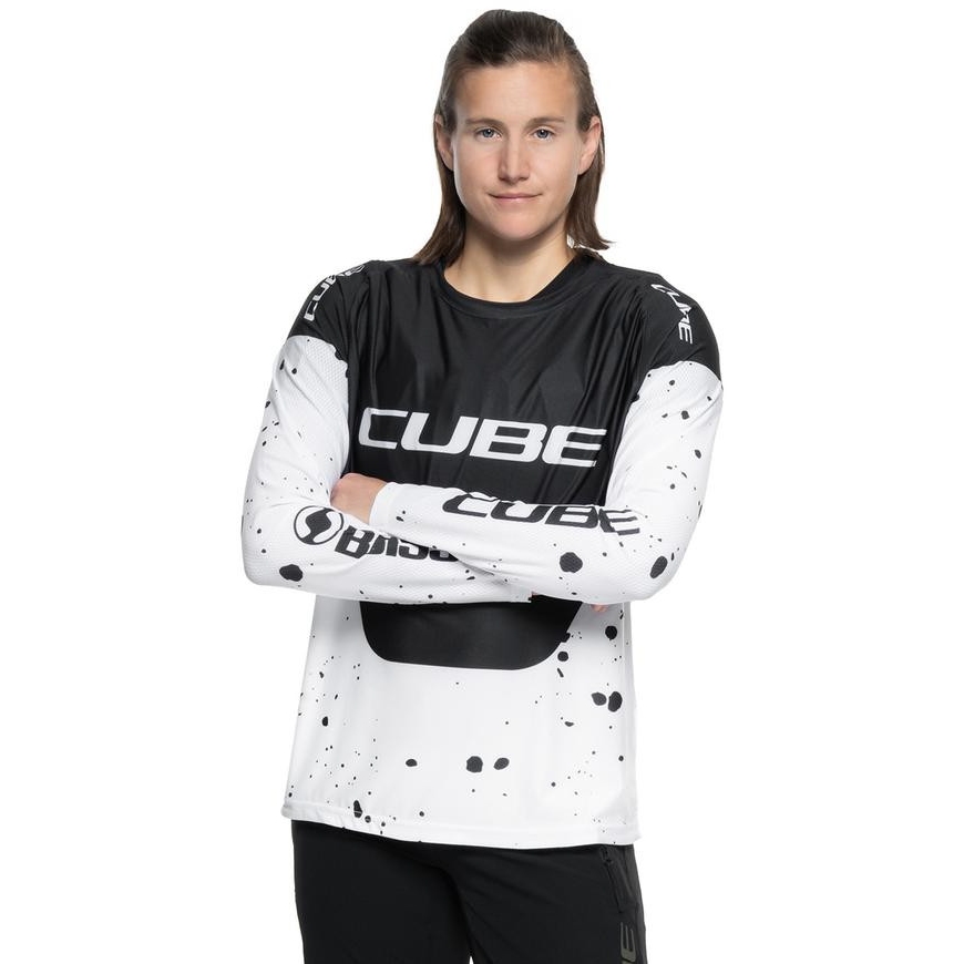 Produktbild von CUBE X Factory Racing MTB Langarmtrikot Damen - black´n´white