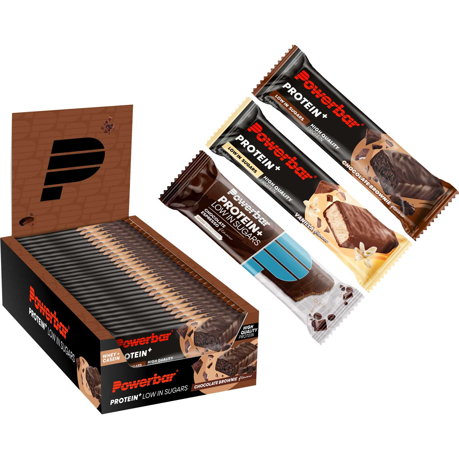 Productfoto van Powerbar Protein Plus Low Sugar - Eiwitreep - 16x35g