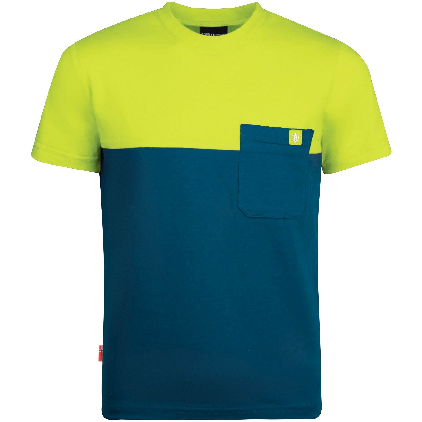 Productfoto van Trollkids Bergen Kinder T-Shirt - Petrol/Lime