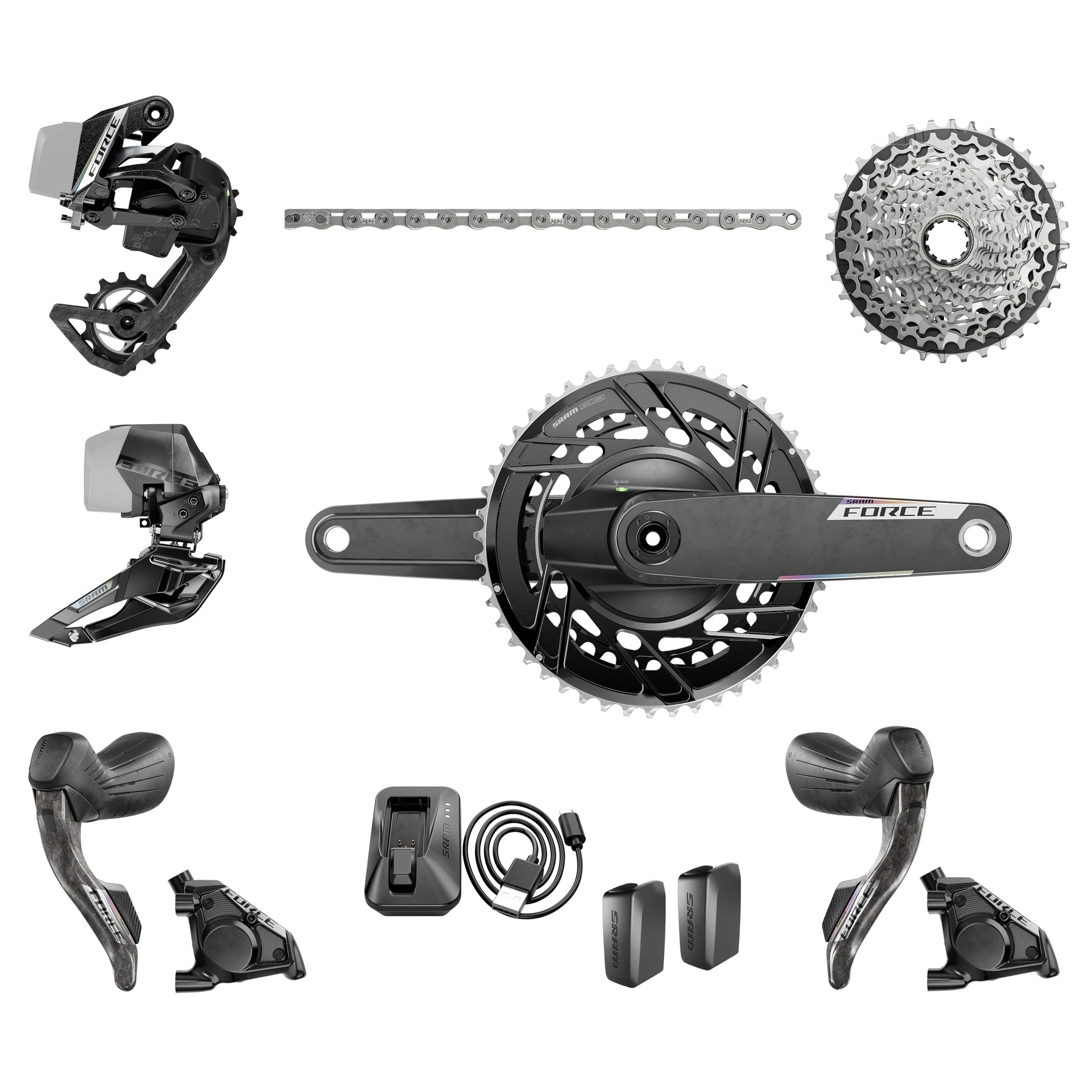 Immagine prodotto da SRAM Kit di Cambio FORCE AXS Powermeter | 2x12-velocità | E1