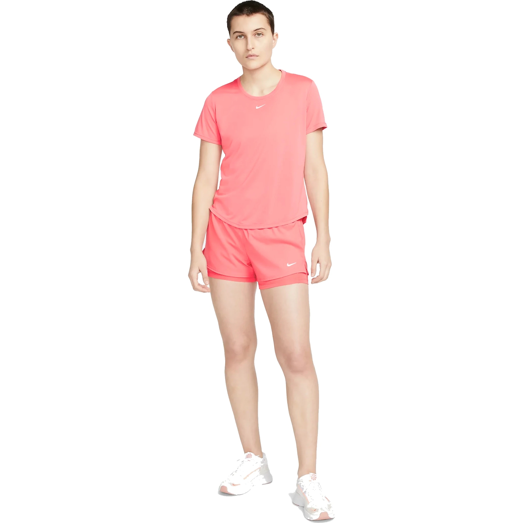 Nike Dri-Fit One Standard Fit Short-Sleeve Top Women - sea coral/white  DD0638-894