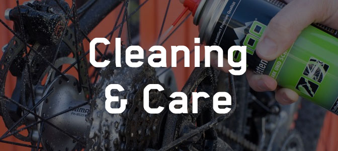 Everything you need to perform a sustainable basic and specific bike cleaning.