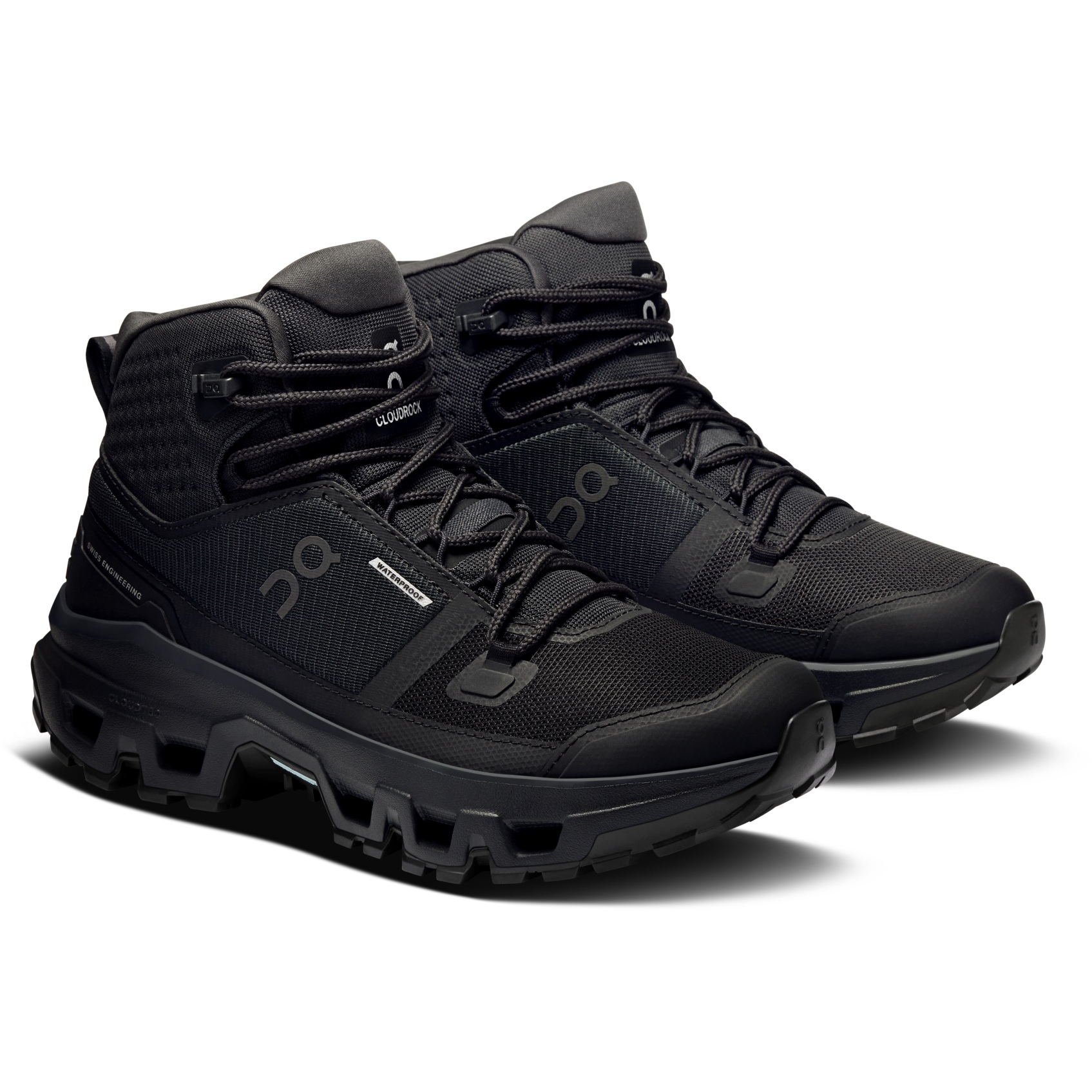 Produktbild von On Cloudrock Mid Waterproof Wanderschuhe Damen - Schwarz | Schwarz
