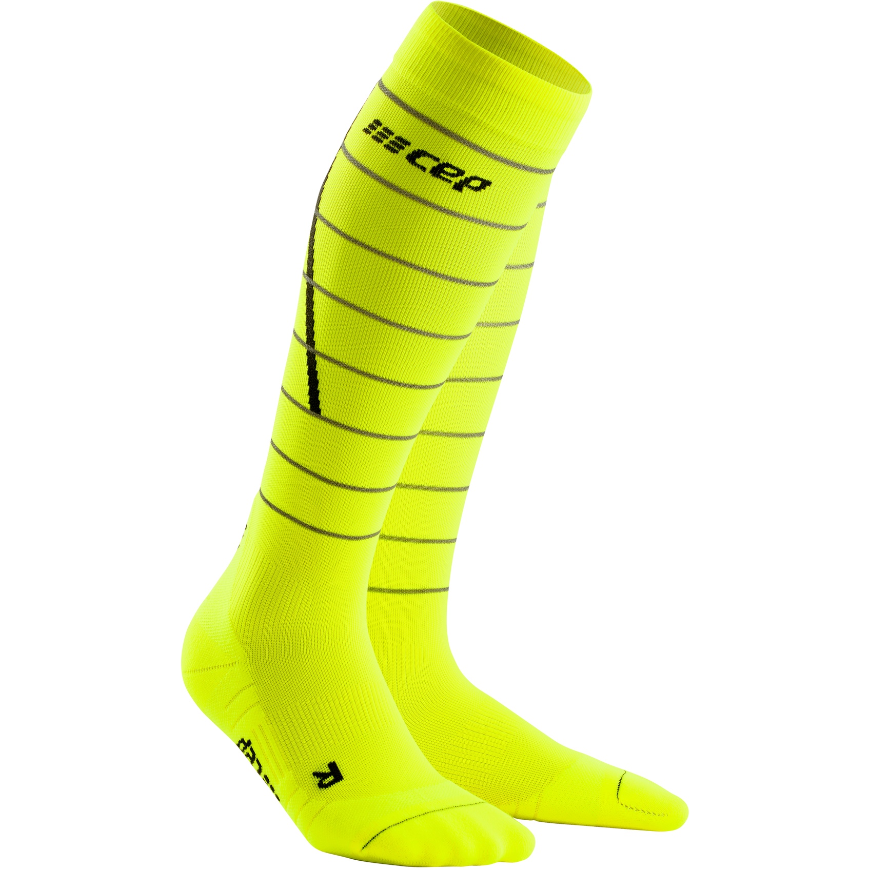 Image of CEP Reflective Compression Socks Women - neon yellow