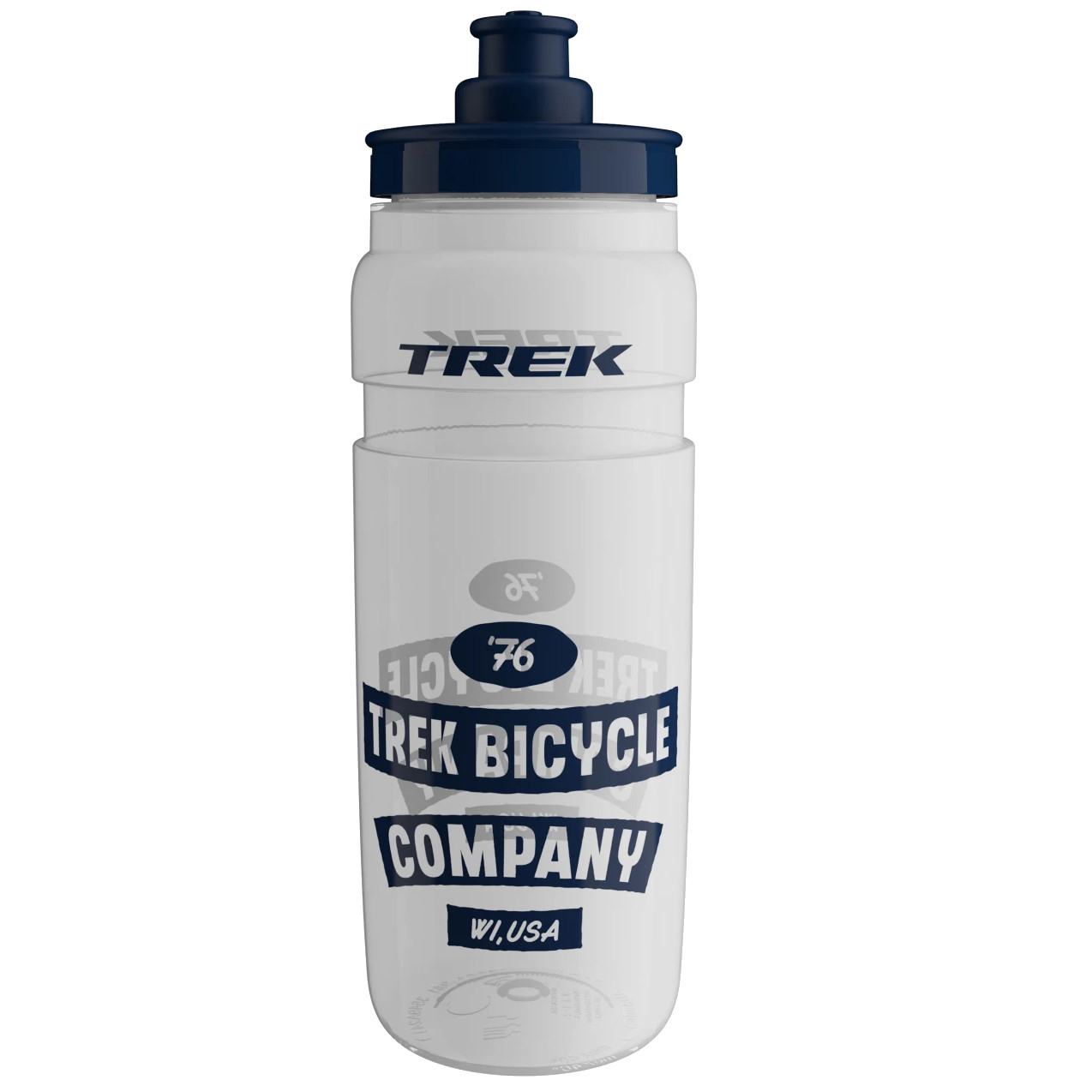 Image of Trek Fly Bike Bottle - 750ml - Dark Blue/Clear