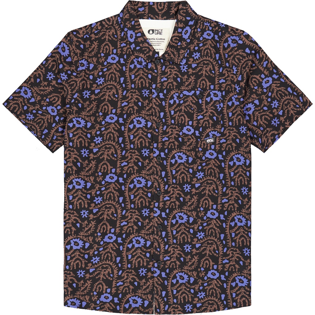Productfoto van Picture Mataikona Overhemd met Korte Mouwen Heren - Ancolie Print