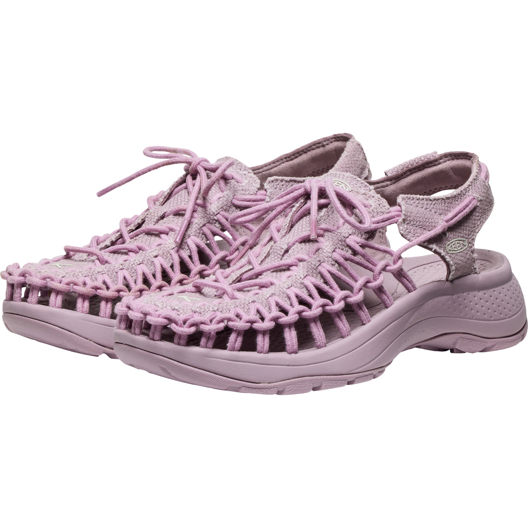 KEEN Uneek Astoria Canvas Sandals Women - Toadstool/Toadstool | BIKE24