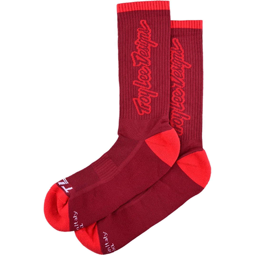 Foto de Troy Lee Designs Calcetines - Performance - Signature Oxblood