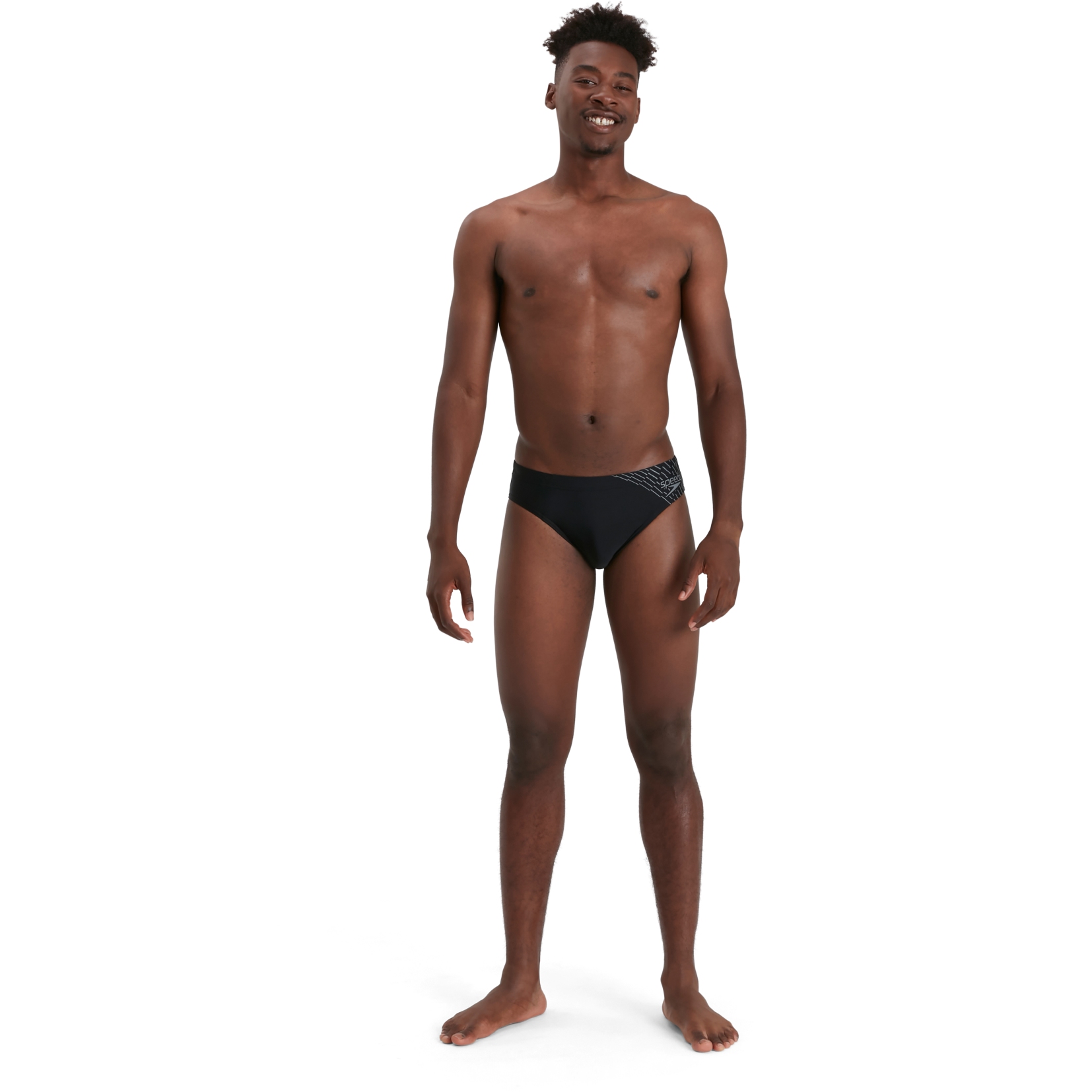 Picture of Speedo Medley Logo 7cm Swim Briefs Men - black/ardesia