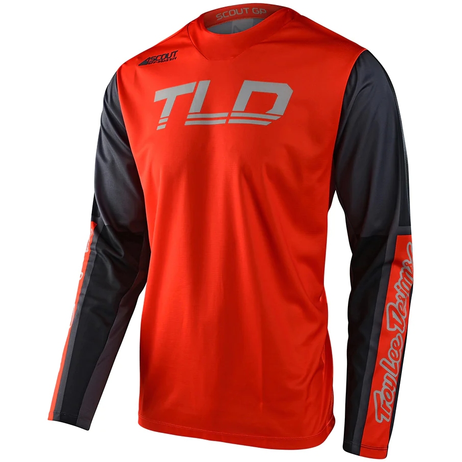 Productfoto van Troy Lee Designs Scout GP Shirt - Recon Neon Orange/Gray