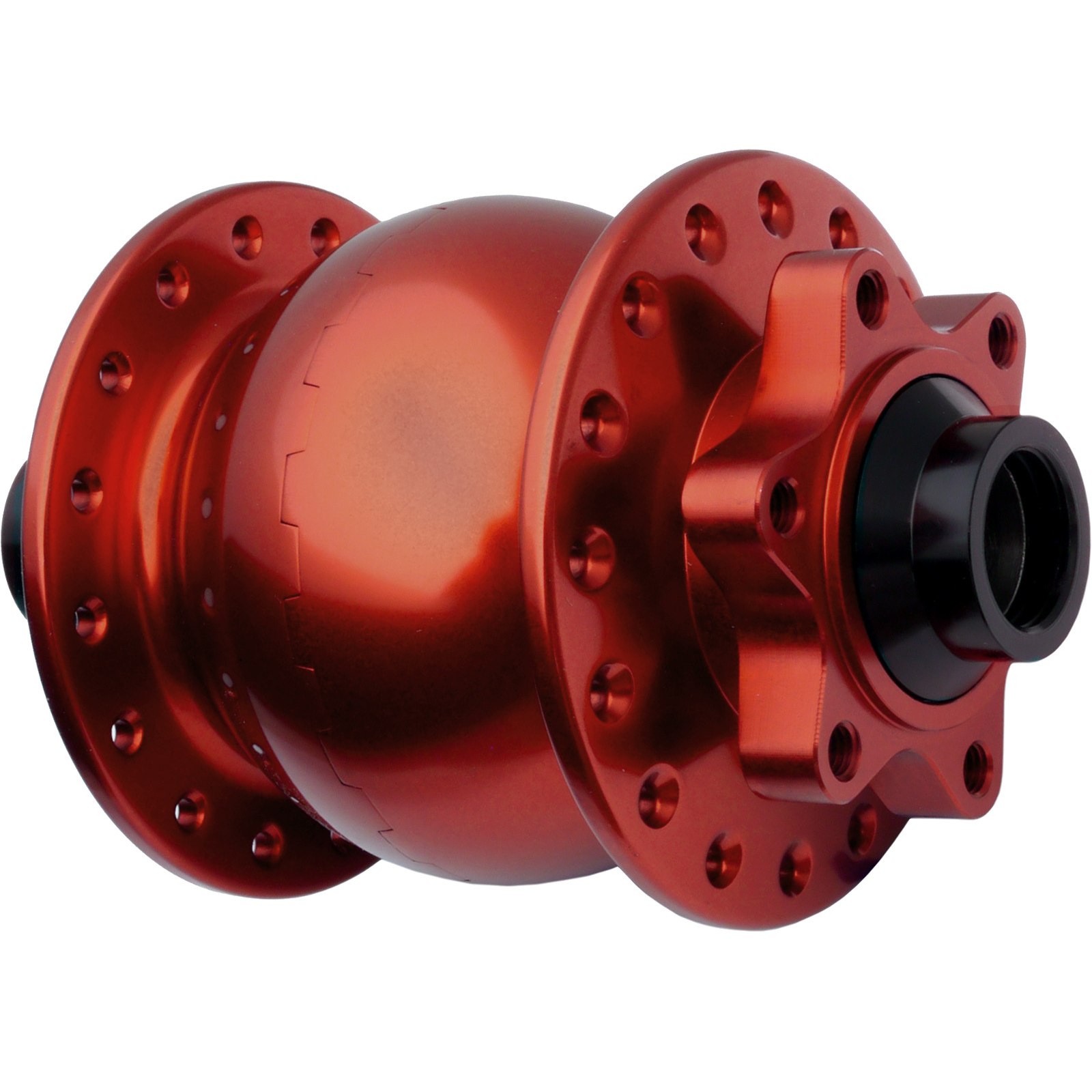 Picture of SON 28 15 110 Hub Dynamo - 6-Bolt - 15x110mm Boost - red anodized