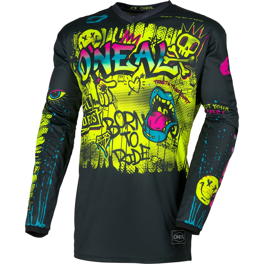 O'Neal Element Longsleeve Jersey Youth - RANCID V.26 black/neon