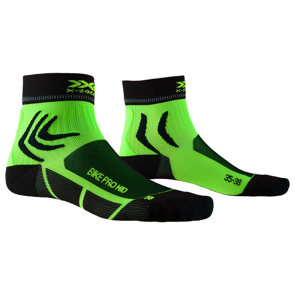 Produktbild von X-Socks Bike Pro Mid Radsocken - opal black/amazonas green