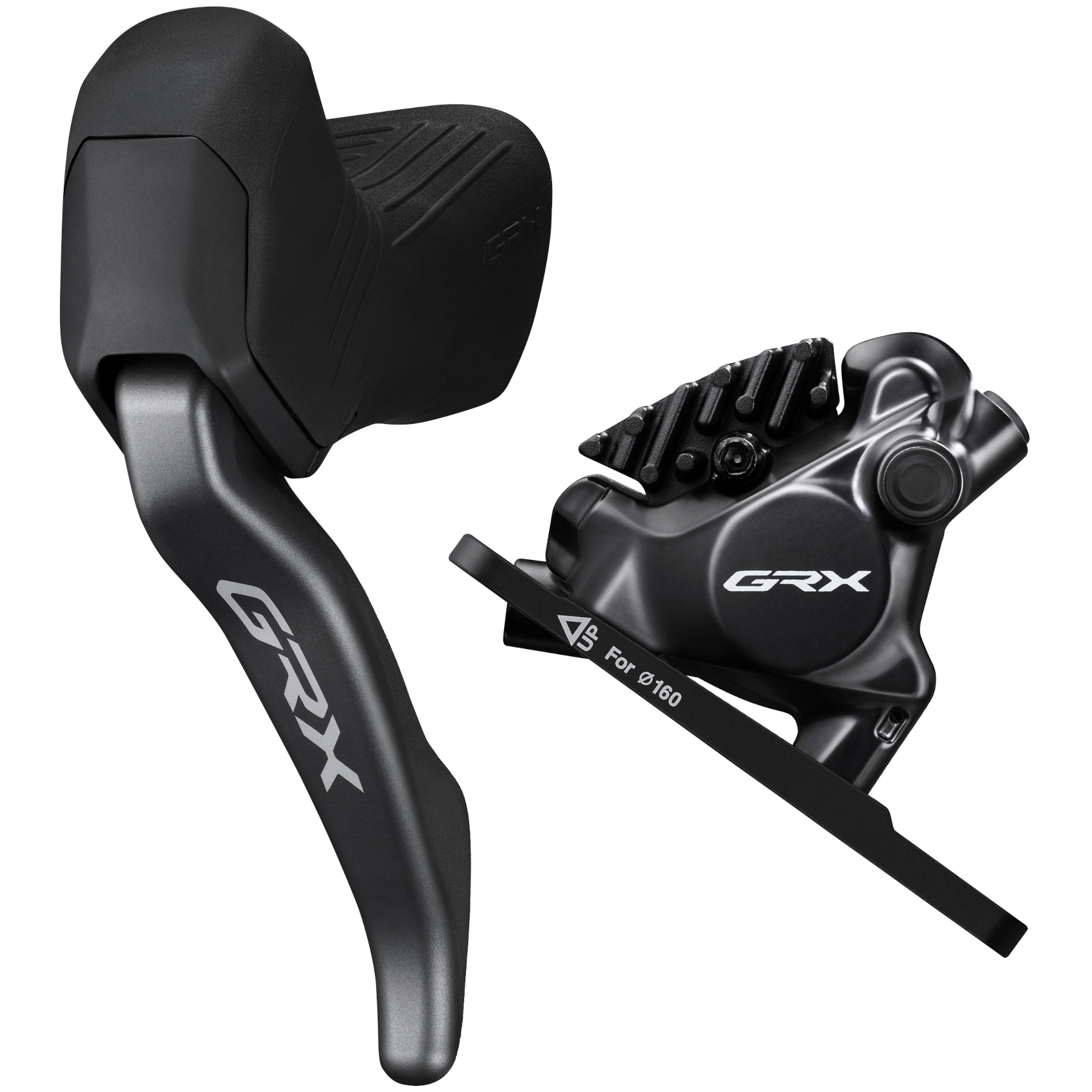 Productfoto van Shimano GRX BL-RX825 / BR-RX820 Schijfrem - STI | Flat Mount | J-Kit - links (L) | vooraan (F)