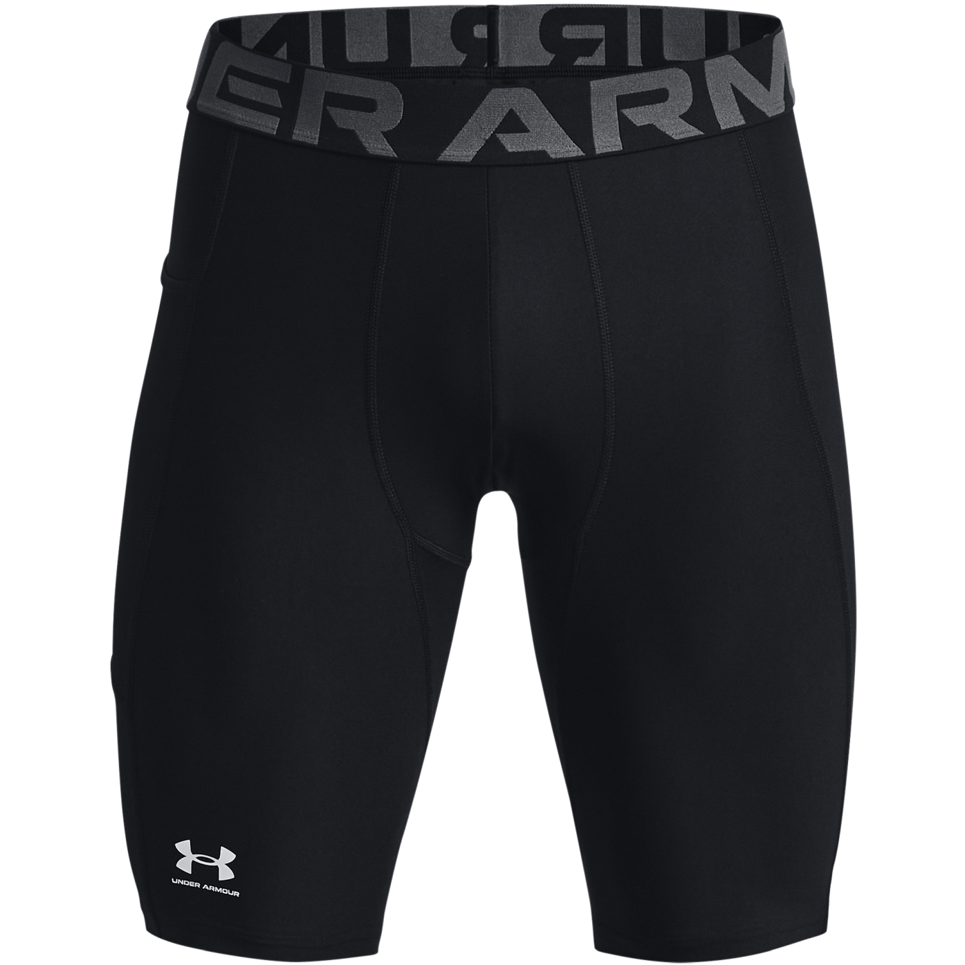 Produktbild von Under Armour HeatGear® Armour Long Shorts mit Tasche Herren - Schwarz/Weiß